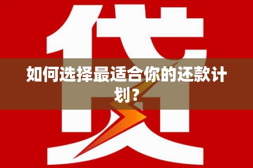 井陉矿区如何选择最适合你的还款计划？