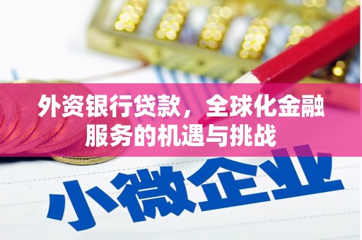 井陉矿区外资银行贷款，全球化金融服务的机遇与挑战