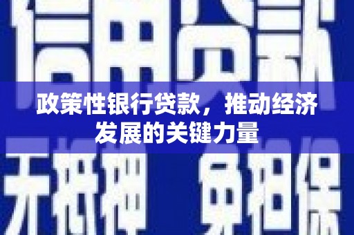 井陉矿区政策性银行贷款，推动经济发展的关键力量