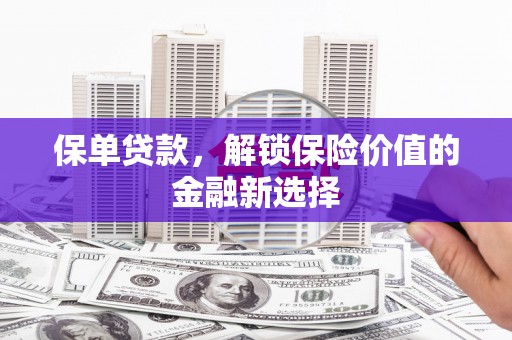 井陉矿区保单贷款，解锁保险价值的金融新选择