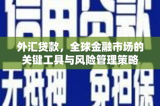 井陉矿区外汇贷款，全球金融市场的关键工具与风险管理策略